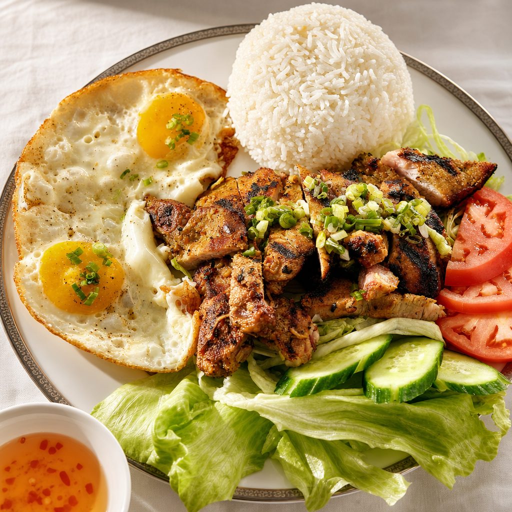 Pork Chop Over Rice.